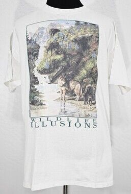 Vintage 90s Shirt Wild Life Illusions By Rusty Rust Vntg 1993 Original Mens XL